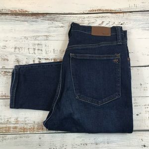 Madewell 10” Rise Skinny Jeans in Dark Indigo size 28